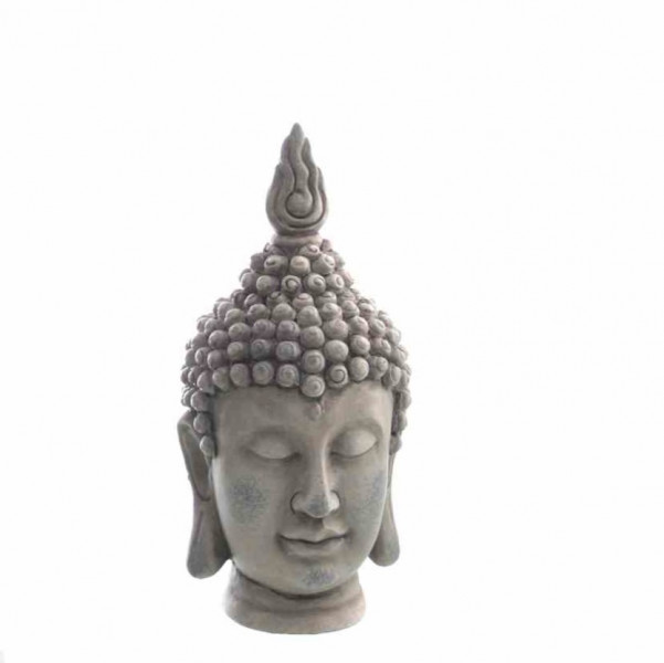 Figur Buddhakopf Poly
24 cm grau